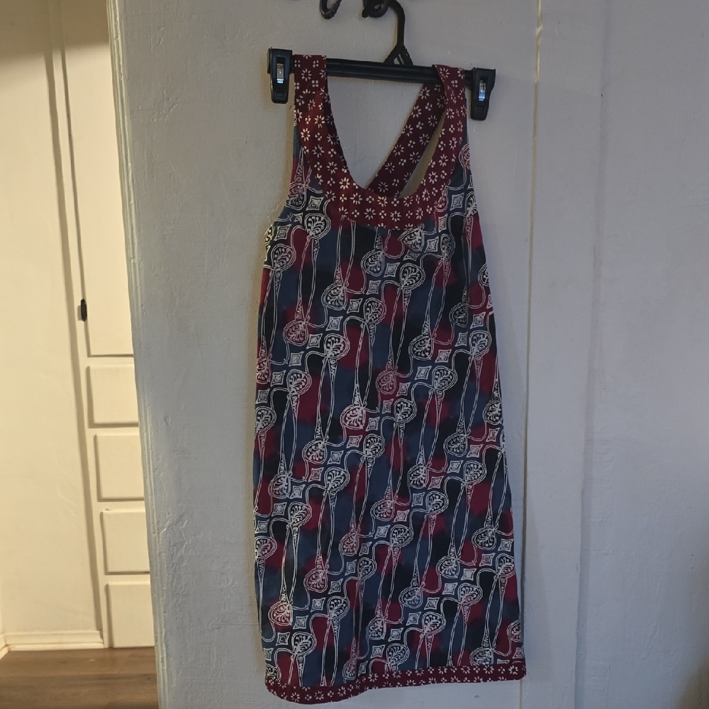 NWOT Vintage 90s Batik Keris 100% Cotton Tie Dye Batik Hippy Boho Mini Dress